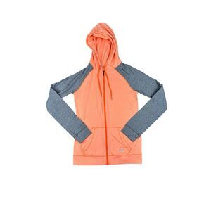 Under Armour Women's Charged Full Zip Undeniable Hoodie XS Orange Gray